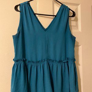 Blue Ruffle Top